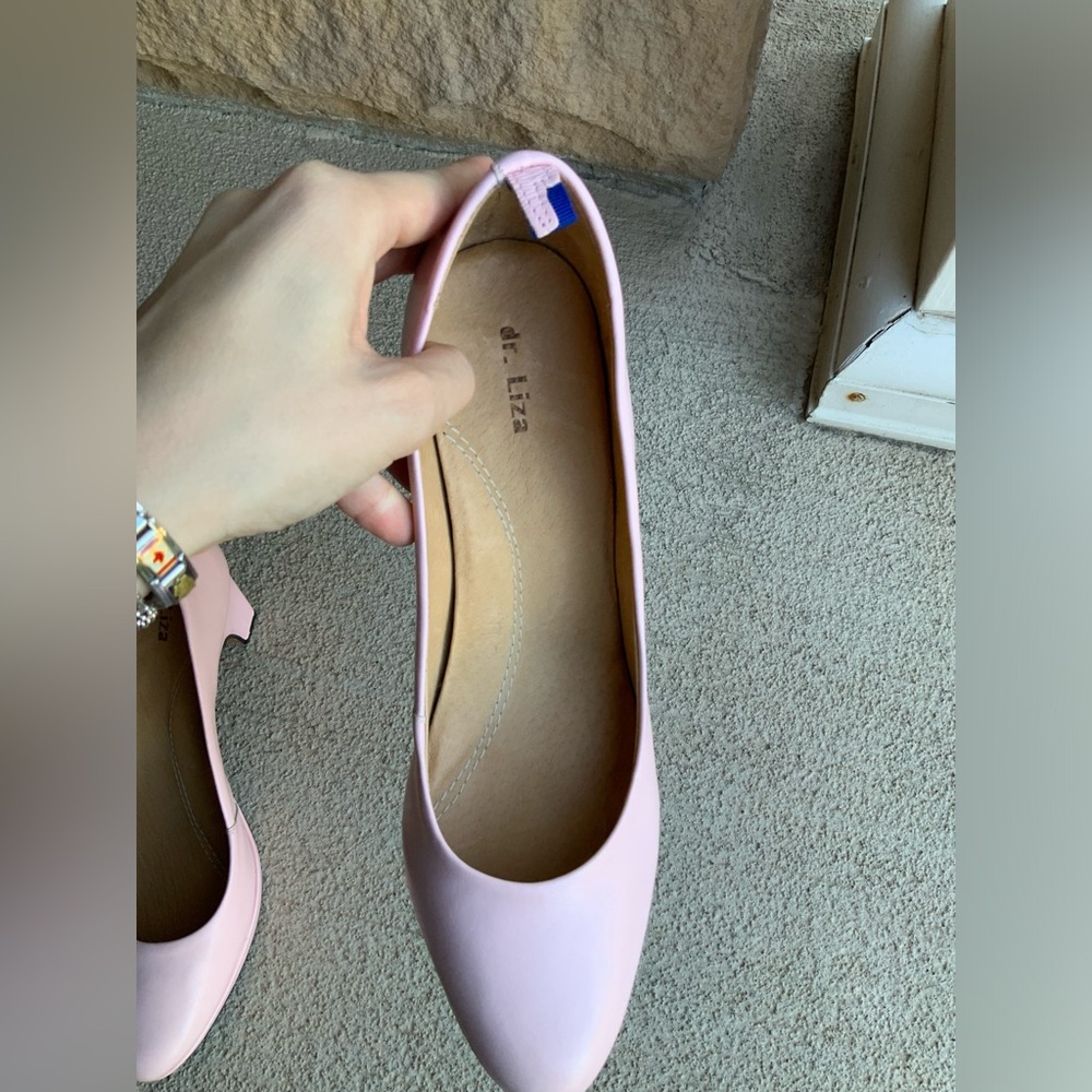 💗 DR LIZA Shirley Pink Pump Heels Orthopaedic Comfort Leather Size 9 like new - Picture 5 of 16